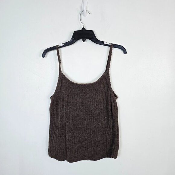 Barefoot Dreams CozyChic Ultra Lite Ribbed Tank Brown Java Medium NWOT - Picture 9 of 9